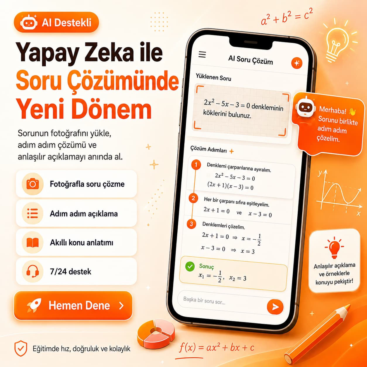 🤖 Yapay Zeka Destekli Soru Çözdürme
