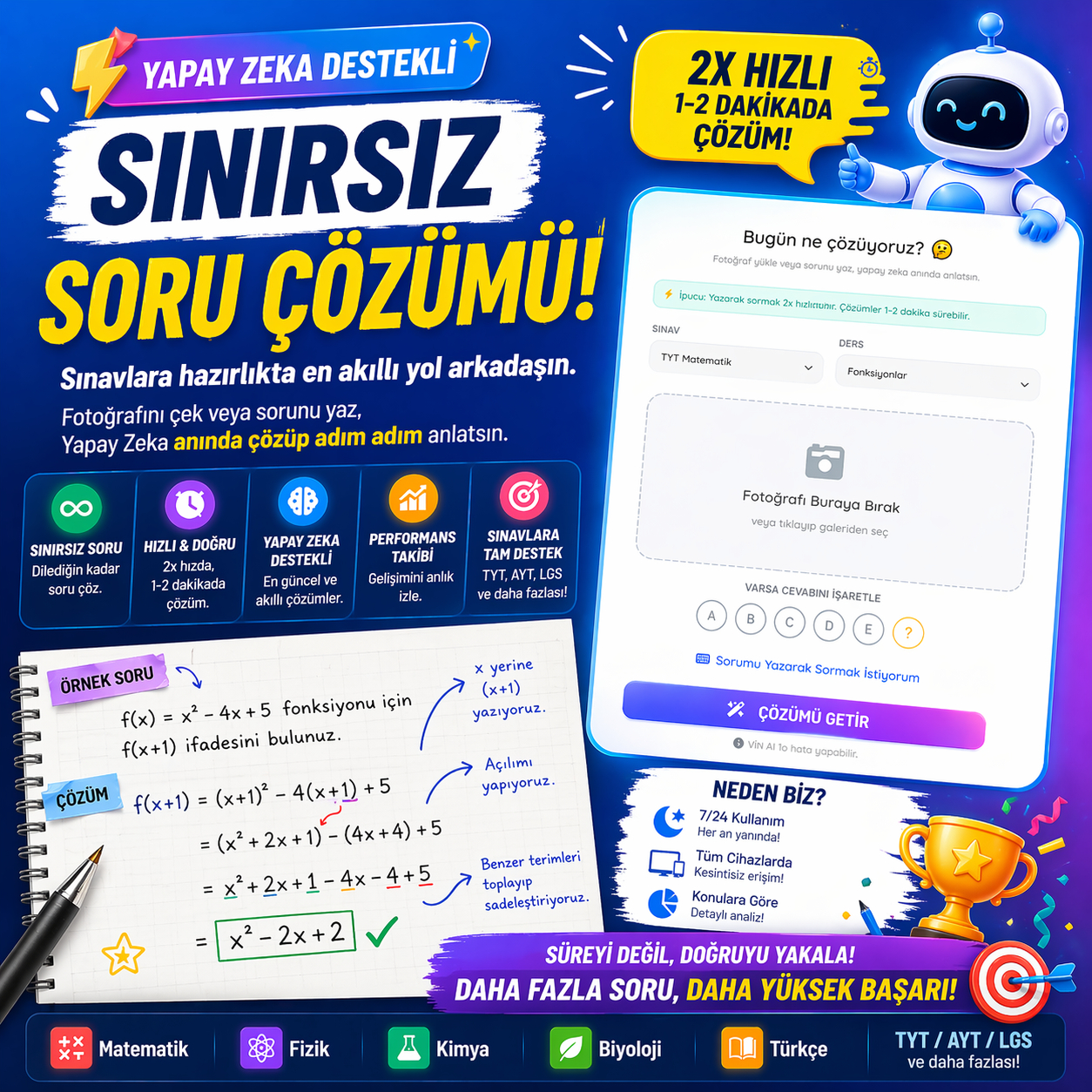 Sınırsız Soru Çözdür